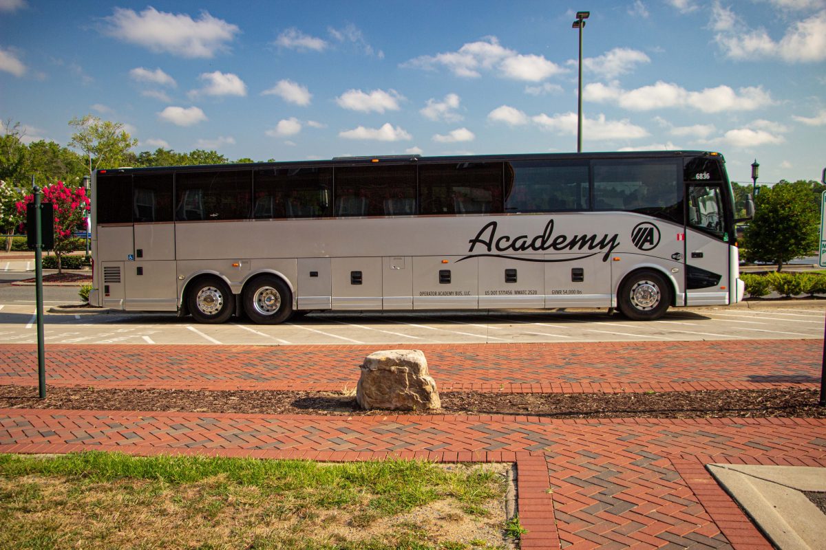 Academy bus for UNC Charlotte Charter Bus Services