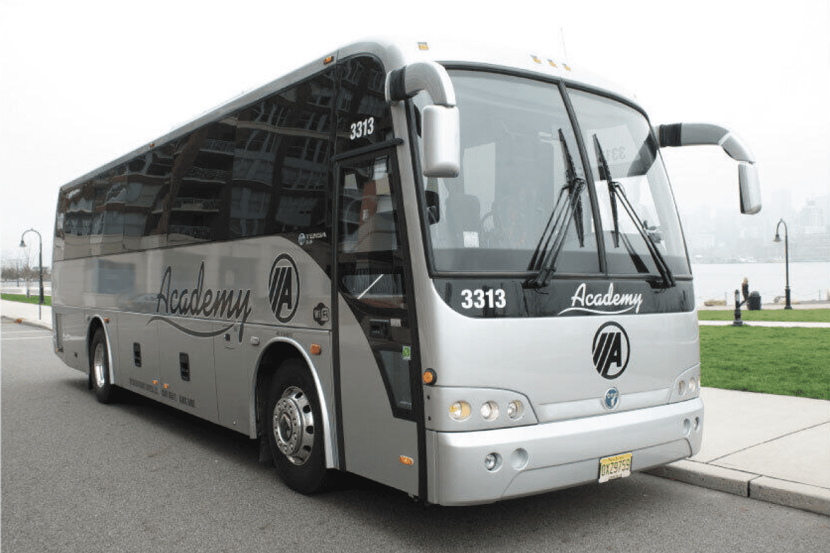 Academy company mid-sized motorcoach bus