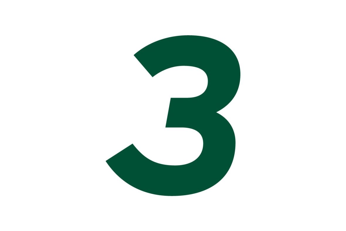 green number 3
